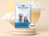 Pack of Pet Glove Wipes for Dogs and Cats with a dog and cat illustration on a beige background